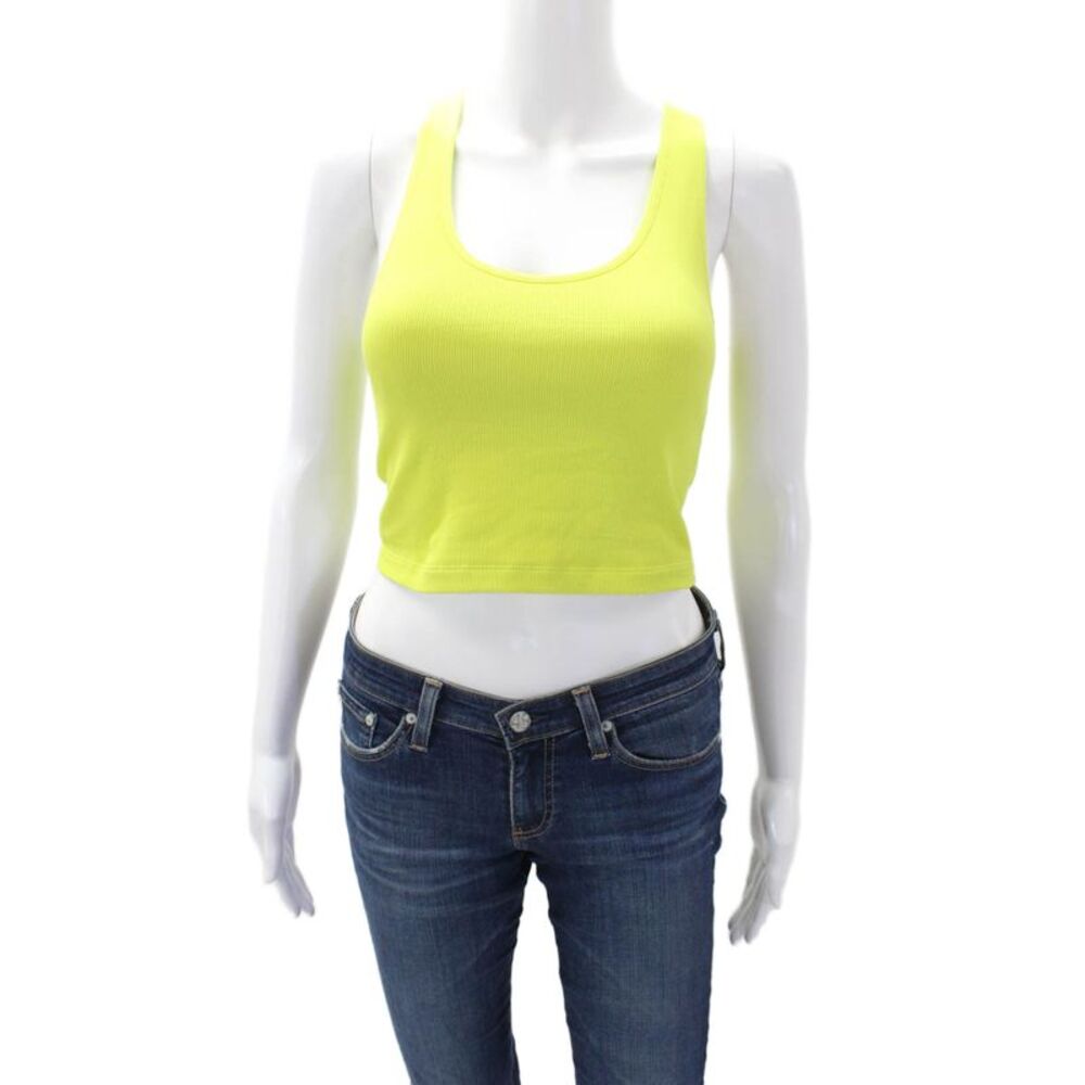 The Upside Women's Scoop Neck Racerback Port Bra Neon Green Size XS